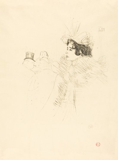 İrlanda ve Amerikan Barında Miss May Belfort, rue Royale Miss Belfort Belfort au Irish..., 1895. by Henri de Toulouse Lautrec