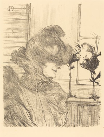 Madam Le Marguoin, Milliner (Bayan Le Marguoin, şapkacı) by Henri de Toulouse Lautrec