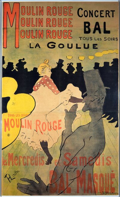 Moulin Rouge: La Goulue, 1891 by Henri de Toulouse Lautrec