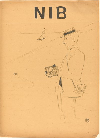 Uç veya Amatör Fotoğrafçı [sağ ön] by Henri de Toulouse Lautrec