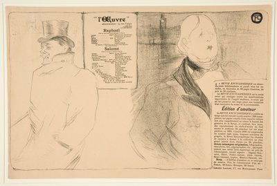 Oscar Wilde ve Romain Coolus (Oscar Wilde ve Romain Coolus) by Henri de Toulouse Lautrec
