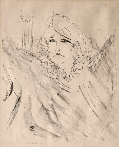 Aktör ve Aktris Portreleri: On Üç Taş Baskı: Sarah Bernhardt by Henri de Toulouse Lautrec