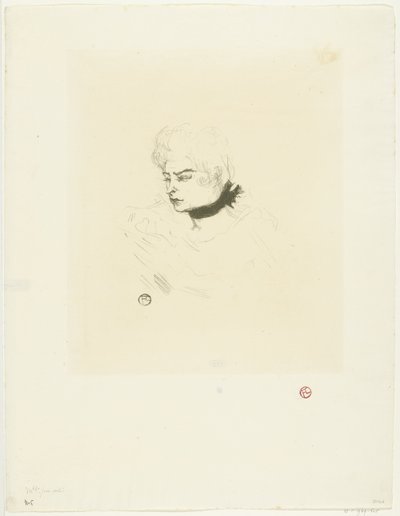 Portret van Mademoiselle Pois Vert Matmazel Pois Vert by Henri de Toulouse Lautrec