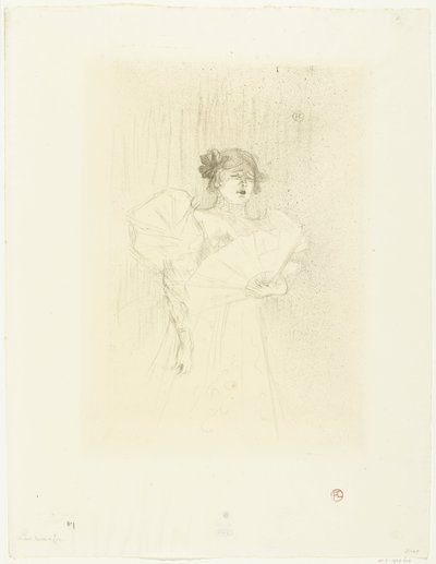 Hayranı Luce Myrès de face ile aktris Luce Myrès portresi by Henri de Toulouse Lautrec