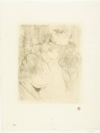 Aktris Marcelle Lender'ın portresi seyirciye boyun eğiyor Lender selamı by Henri de Toulouse Lautrec
