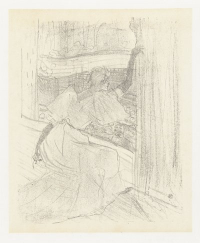 Portret minibüs oyuncusu Yvette Guilbert, her şeyi yayımladı. Yvette Guilbert seyirciyi selamlıyor Yvette Guilbert: İngiliz dizisi (dizi adı) by Henri de Toulouse Lautrec