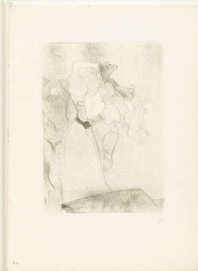 Chilpéric Lender de dos dansant le boléro operasında boléro dansı yapan şarkıcı Marcelle Lender'ın portresi by Henri de Toulouse Lautrec