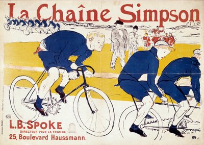 Simpson bisiklet zincirleri için poster. Henri de Toulouse Lautrec