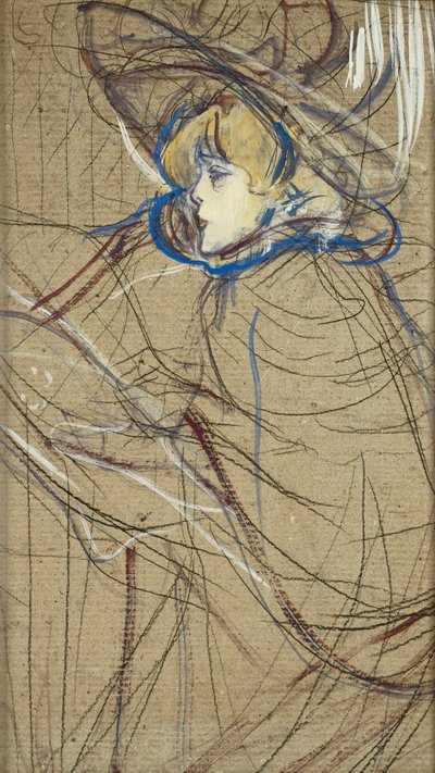 Kadın Profili: Jane Avril; Kadının Profili: Jane Avril, 1893 by Henri de Toulouse Lautrec