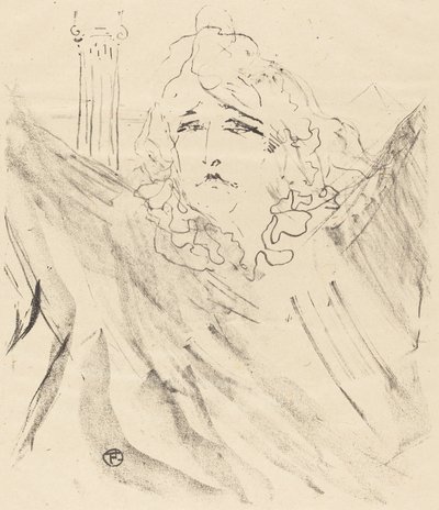 Sarah Bernhardt "Kleopatra"da ("Kleopatra"da Sarah Bernhardt) by Henri de Toulouse Lautrec