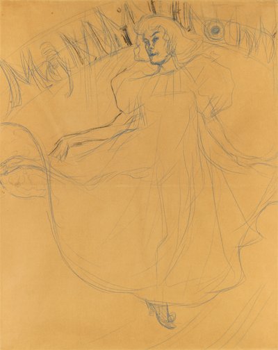 May Milton için çalışma by Henri de Toulouse Lautrec