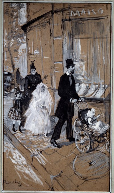 Birinci Komünyon Günü Henri de Toulouse Lautrec (1864-1901) tarafından karton üzerine tablo 1888 Güneş. 0,37x0,65 m Toulouse, Güzel Sanatlar Müzesi by Henri de Toulouse Lautrec