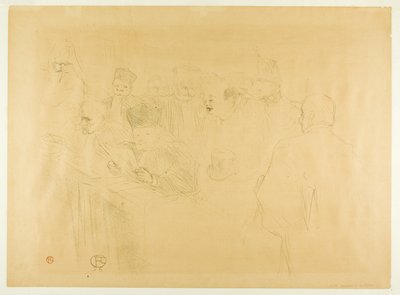 Lebaudy Davası, Matmazel Marsy Kanıt Veriyor by Henri de Toulouse Lautrec