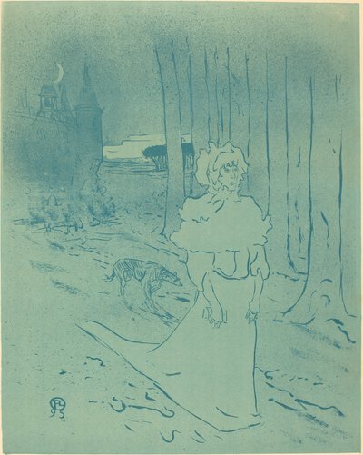 Manor Lady veya Omen (La chatelaine ou le tocsin) by Henri de Toulouse Lautrec
