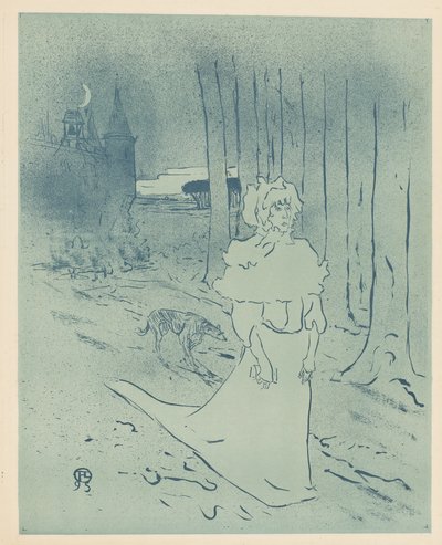 Manor Lady veya Omen La chatelaine ou le tocsin, 1895. by Henri de Toulouse Lautrec