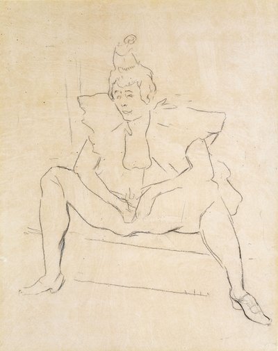 Oturan Palyaço; La Clownesse Assise by Henri de Toulouse Lautrec