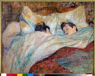 Yatak Uyuyan iki çocuk. Karton üzerine yağlı boya, Henri de Toulouse Lautrec (1864-1901) 1892 Dim. 0,54x0,7 m Paris, musee d