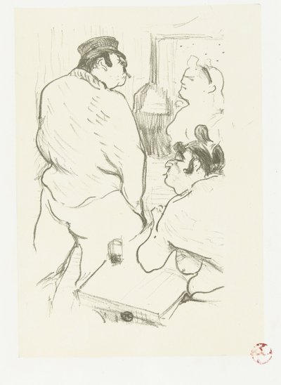 Genelevde iki kadın ve erkek La Terör de Grenelle by Henri de Toulouse Lautrec