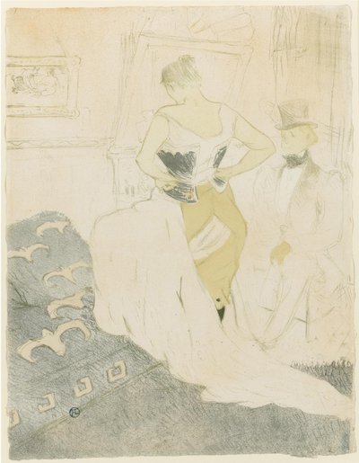 Korsesini Düzelten Kadın, 1896 by Henri de Toulouse Lautrec