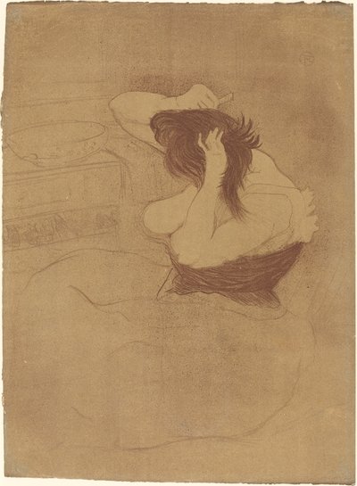 Saçını Taranan Kadın Saçını tarayan kadın, 1896. by Henri de Toulouse Lautrec