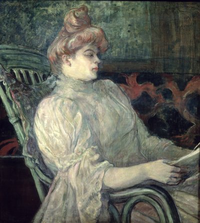 kadın okuma by Henri de Toulouse Lautrec