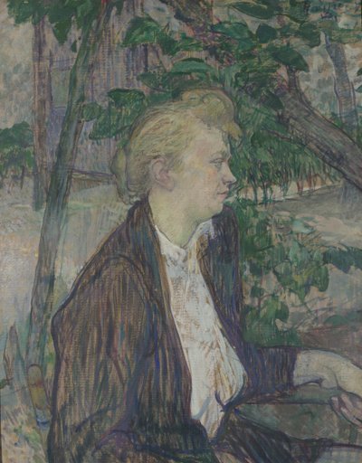 Bir Bahçede Oturan Kadın, 1891 by Henri de Toulouse Lautrec