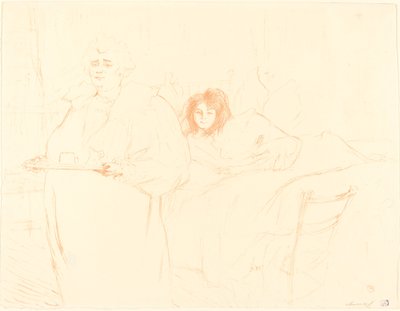 Tepsili Kadın Femme au platosu, 1896. by Henri de Toulouse Lautrec