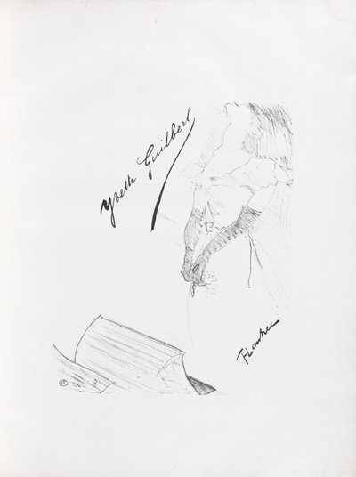 Yvette Guilbert-İngilizce Serisi: Frontispiece by Henri de Toulouse Lautrec
