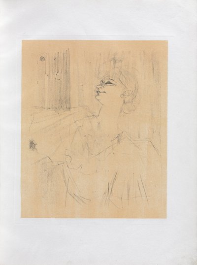 Yvette Guilbert-İngilizce Serisi: Menilmontant de Bruant, 1898. by Henri de Toulouse Lautrec