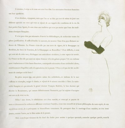 Yvette Guilbert-Fransız Serisi: No. 10 by Henri de Toulouse Lautrec