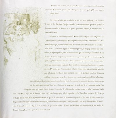 Yvette Guilbert-Fransız Serisi: No. 13 by Henri de Toulouse Lautrec