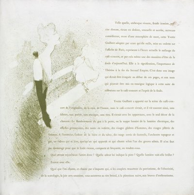 Yvette Guilbert-Fransız Serisi: No. 2, 1894. by Henri de Toulouse Lautrec