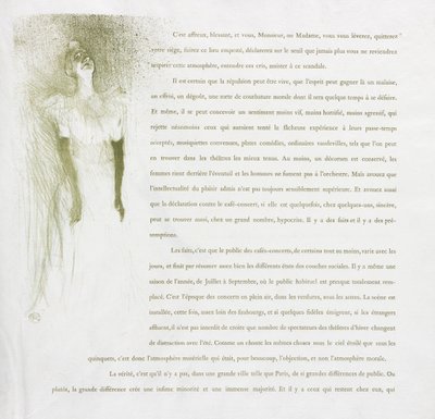 Yvette Guilbert-Fransız Serisi: No. 3 by Henri de Toulouse Lautrec