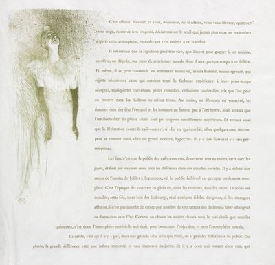 Yvette Guilbert-Fransız Serisi: No. 3, 1894. by Henri de Toulouse Lautrec