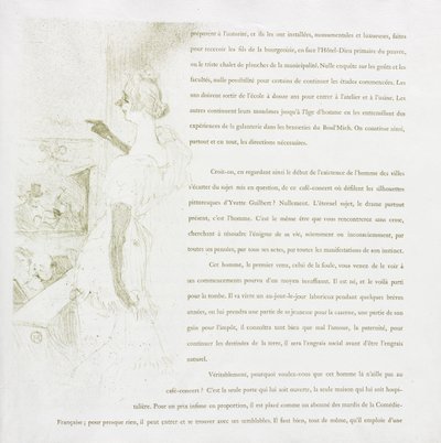 Yvette Guilbert-Fransız Serisi: No. 6 by Henri de Toulouse Lautrec