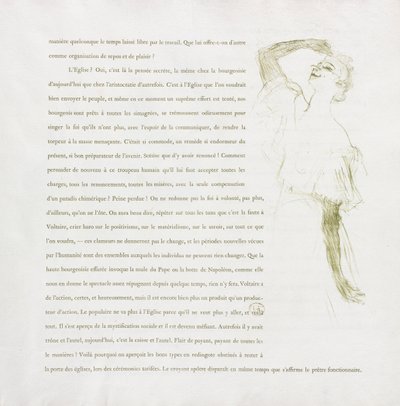 Yvette Guilbert-Fransız Serisi: No. 7 by Henri de Toulouse Lautrec