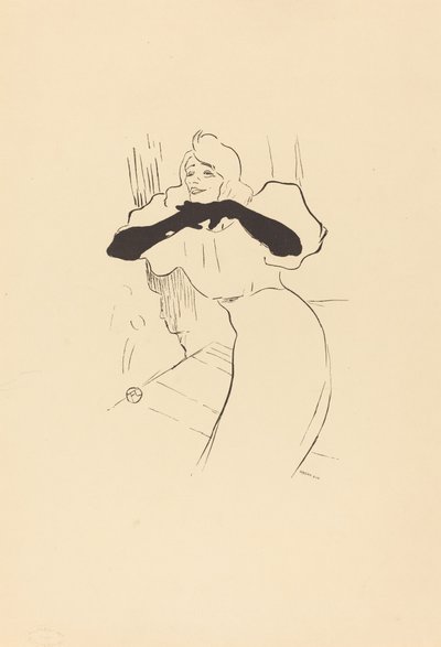 Yvette Guilbert: Oyalanmak, Daha Uzun, Loo by Henri de Toulouse Lautrec