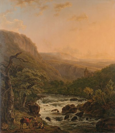 Gün batımında Ardennes Nehri by Henri van Assche
