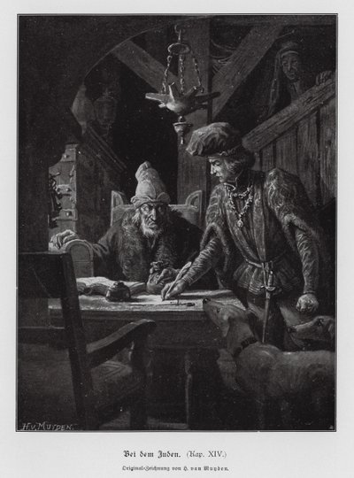 Yahudi tefeci (gravür) by Henri van Muyden