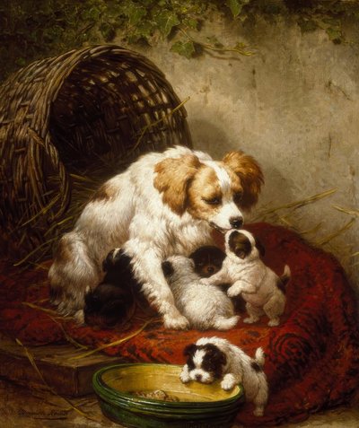 mutlu aile by Henriëtte Ronner Knip