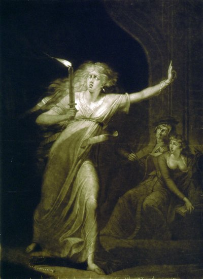 Lady Macbeth, Perde, 5. sahne Bir, öyleyse yapma zamanı. H. Fuseli'den sonra boyanmış by Henry (1741 1825) (after) Fuseli