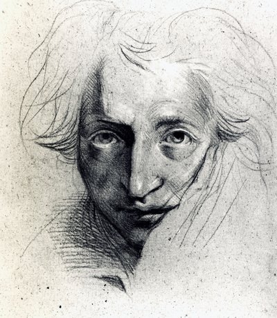 Kendi portresi için çalışma by Johann Heinrich Füssli