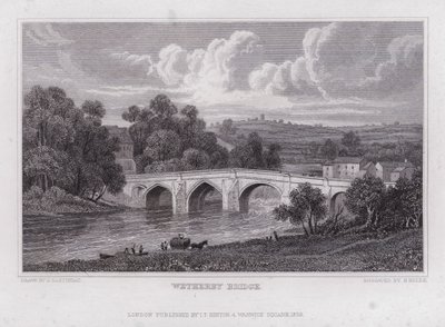 Wetherby Köprüsü (gravür) by Henry (after) Gastineau
