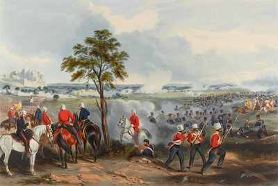 Goojerat Savaşı, 21 Şubat 1849 (aquatint, renkli) by Henry (after) Martens
