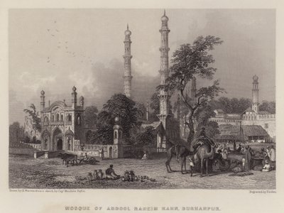 Abdul Raheem Khan Camii, Burhanpur (renkli taş) by Henry (after) Warren