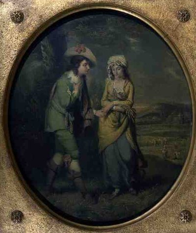 Kur yapma (tuval üzerine yağlı boya) by Henry (attr) Walton