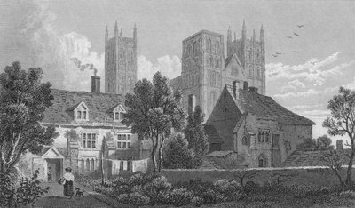 Canterbury Katedrali. Kent, c1831 by Henry Adlard