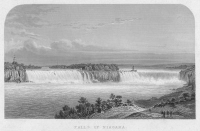 Niagara Şelalesi, 19. yüzyılın ortalarında. by Henry Adlard
