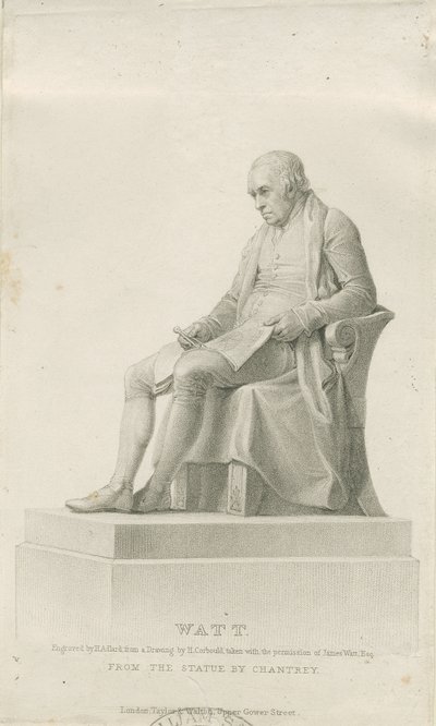 Handsworth - James Watt Anıtı: noktalı gravür ve [? 19. yüzyıl] (baskı) by Henry Adlard
