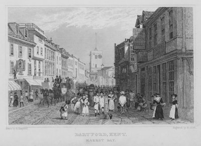 Pazar günü, Dartford, Kent (gravür) by Henry Adlard